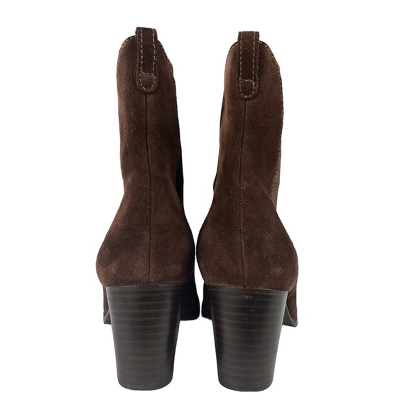 Cole Haan Block Heel Brown Suede Chelsea Boot Womens Size 9 - Picture 8 of 12